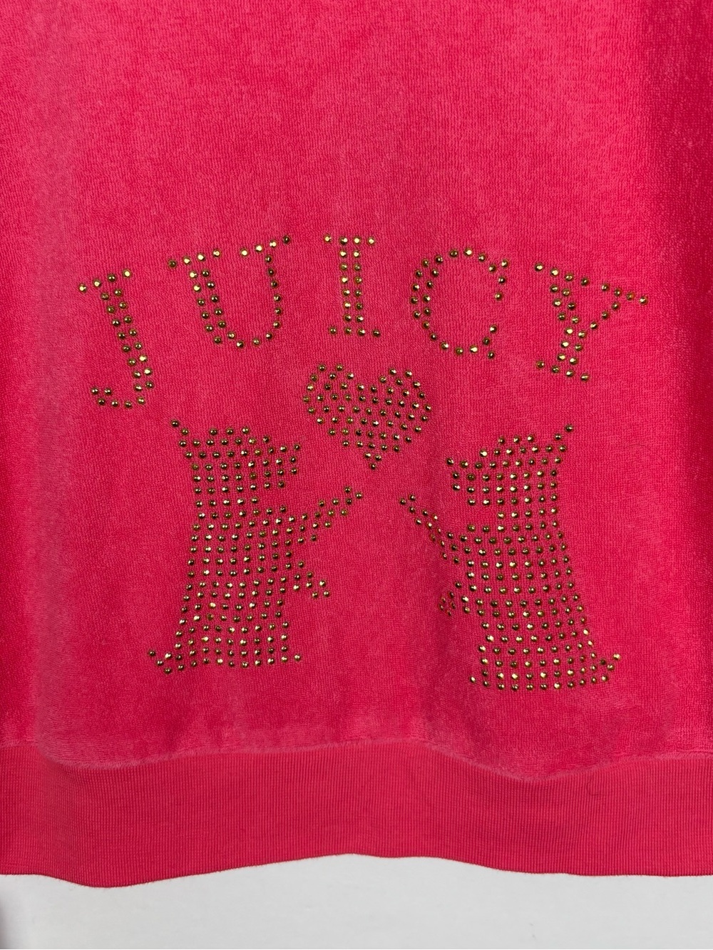 Juicy Couture Zip Up Velour Jacket Girls Size 12 Pink - Picture 5 of 9